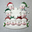 Picture of Snowman Family of 8 around Snowflake