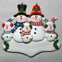 Picture of Snowman Family with 3 kids