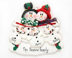 Picture of Snow Family with 3 kids