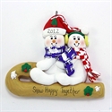 Picture of Snow Couple on Sled