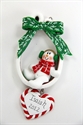 Picture of Snowman on Green Ribbon Swing