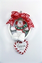 Picture of Snowman on Red Ribbon Swing