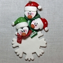 Picture of Penguin Family of 3 on Snowflake