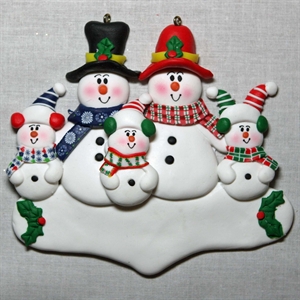 Picture of Snowman Family with 3 kids