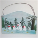 Picture of Snowman Couple with 3 kids plaque