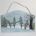 Picture of Snowman Couple with 4 kids plaque