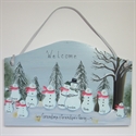 Picture of Snowman Couple with 8 kids plaque