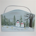 Picture of Single Snowman with 1 kid plaque