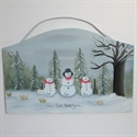 Picture of Single Snowman with 2 kids plaque
