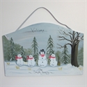 Picture of Single Snowman with 3 kids plaque