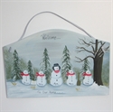 Picture of Single Snowman with 4 kids plaque