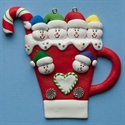 Picture of Snowman Family of 6 on Mug