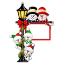 Picture of Snow Couple on Lamp post with 3 kids