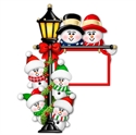 Picture of Snow Couple on Lamp post with 4 kids