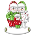Picture of Snow Couple in PJs with 1 kid