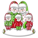 Picture of Snow Couple in PJs with 3 kids