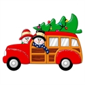 Picture of Snow Couple in Station Wagon