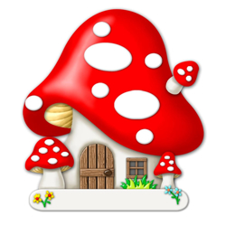 Picture of Mushroom House with 2 Ovals